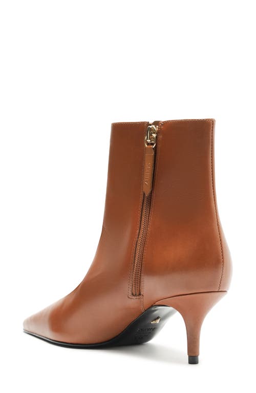 Schutz Mikki Pointed Toe Bootie In Brown