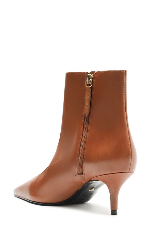 Shop Schutz Mikki Pointed Toe Bootie In Brown