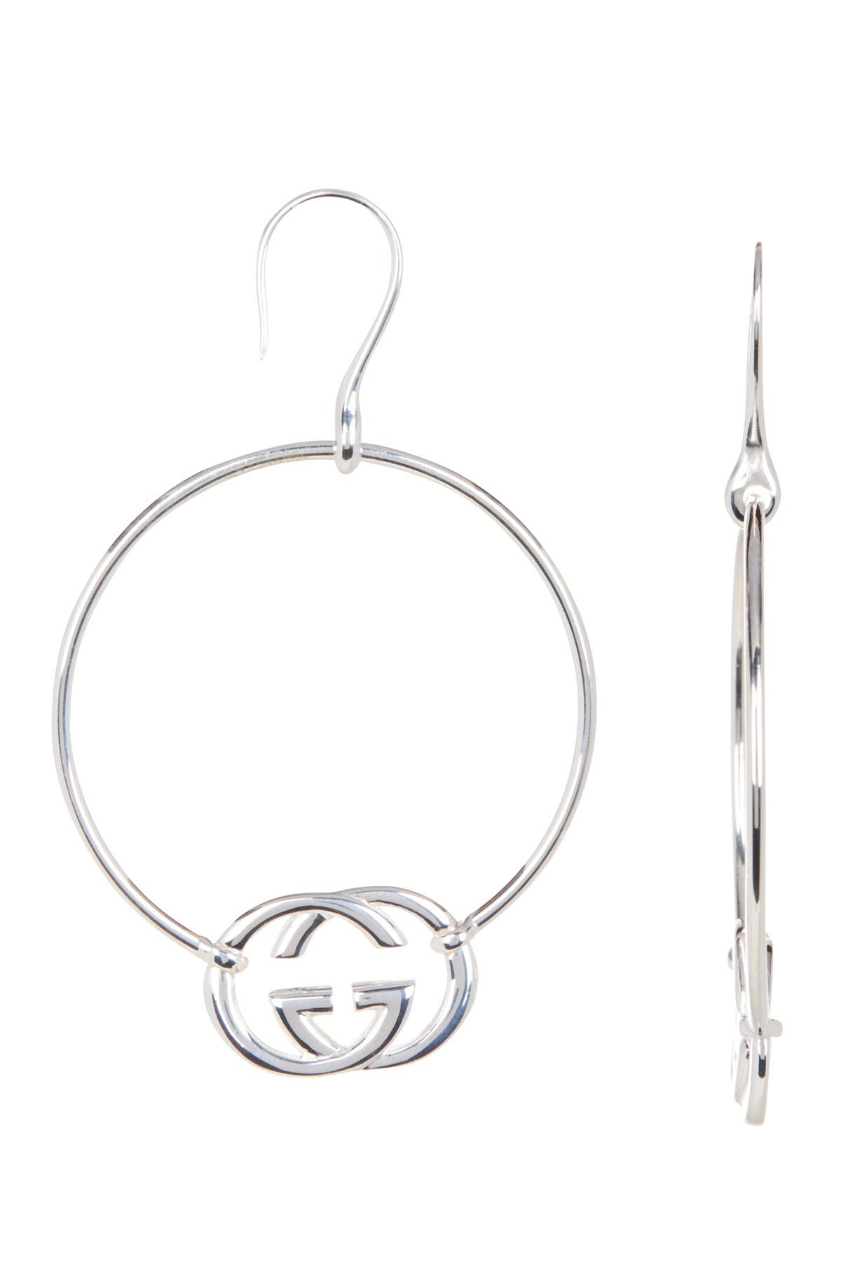 gucci silver hoop earrings