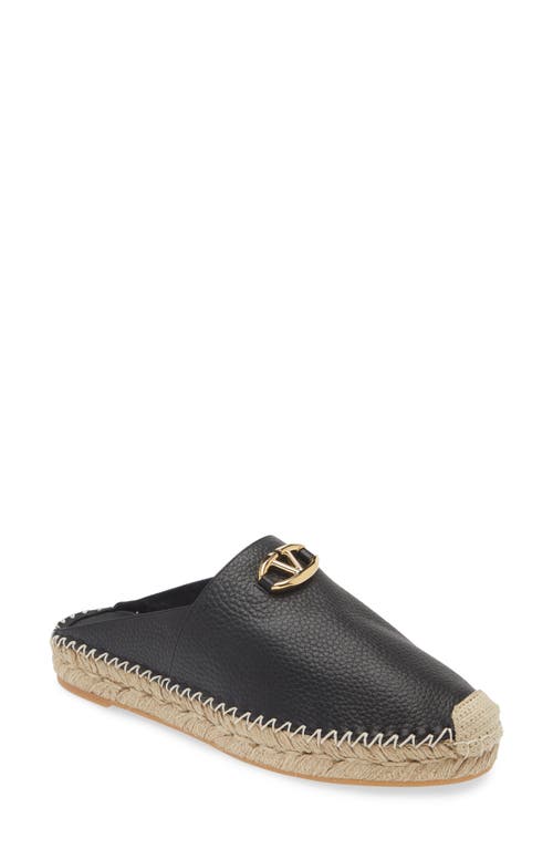 Shop Valentino Garavani Vlogo Bold Espadrille Mule In Nero