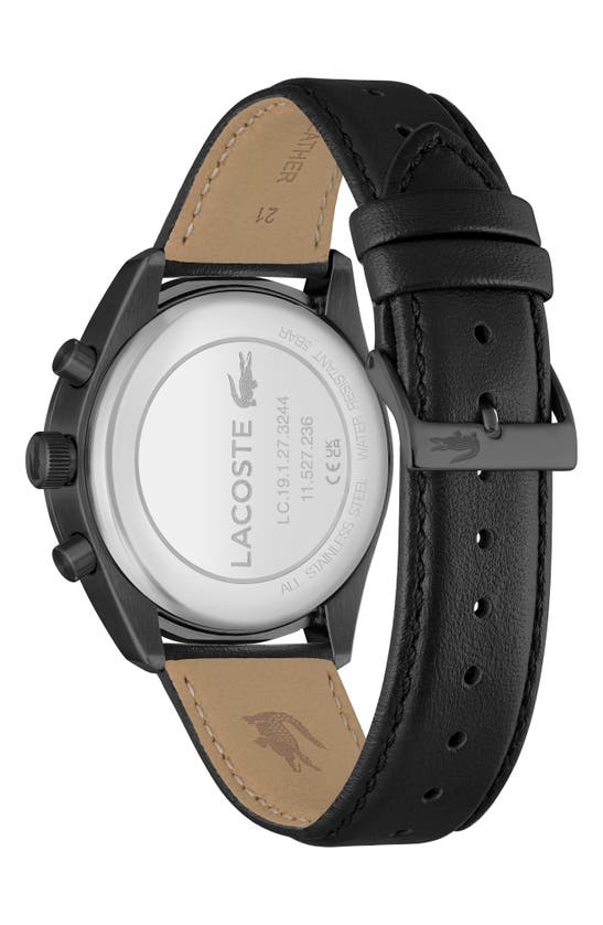 Shop Lacoste Boston Chronograph Watch, 42mm In Black/ Green