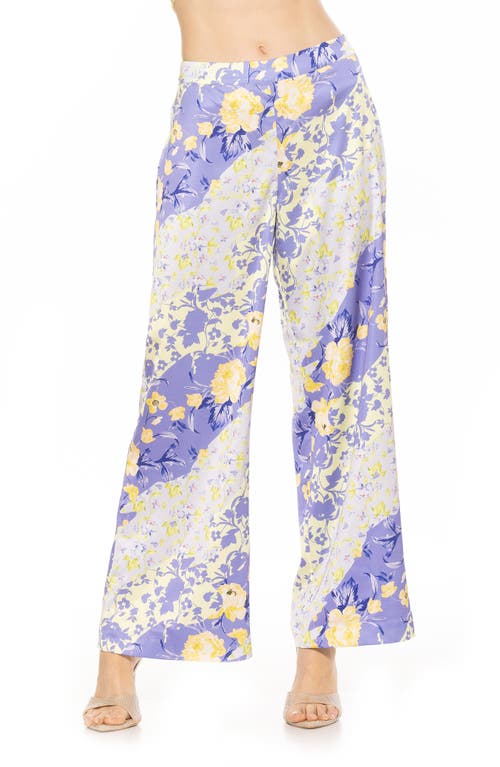 Alexia Admor Women's Cerise Floral Wide Leg Pants In Lilac Floral