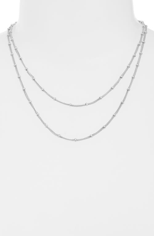Nordstrom Satellite Chain Long Necklace in Rhodium at Nordstrom