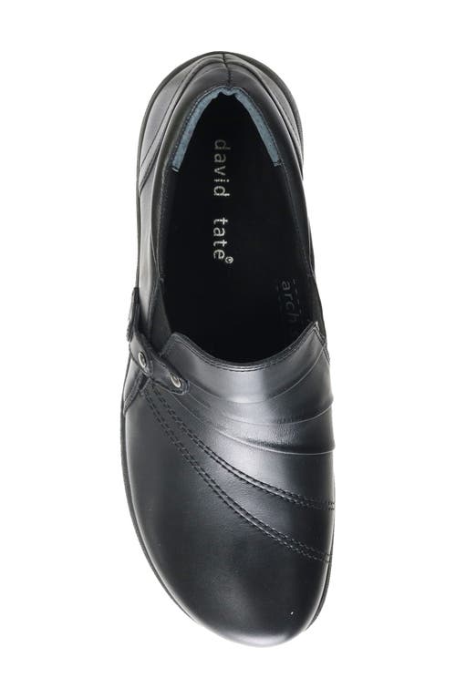 Shop David Tate Serene Loafer In Black Brushed Calf