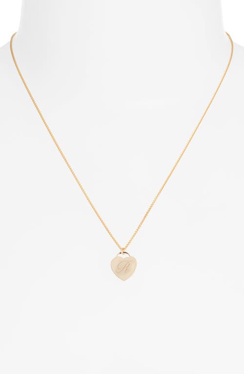 Set & Stones Alice Initial Heart Pendant Necklace In Gold/r