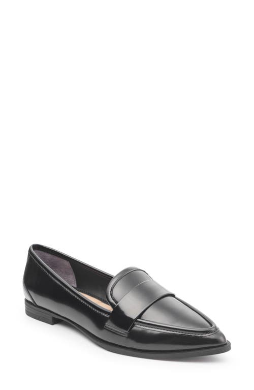 Alyza Leather Loafer in Black