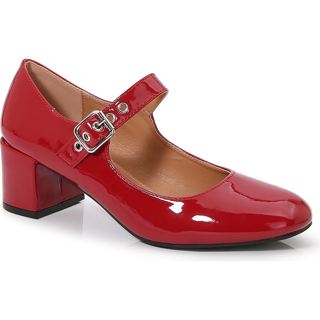 Berness Orla Patent Mary Jane Pump In Red