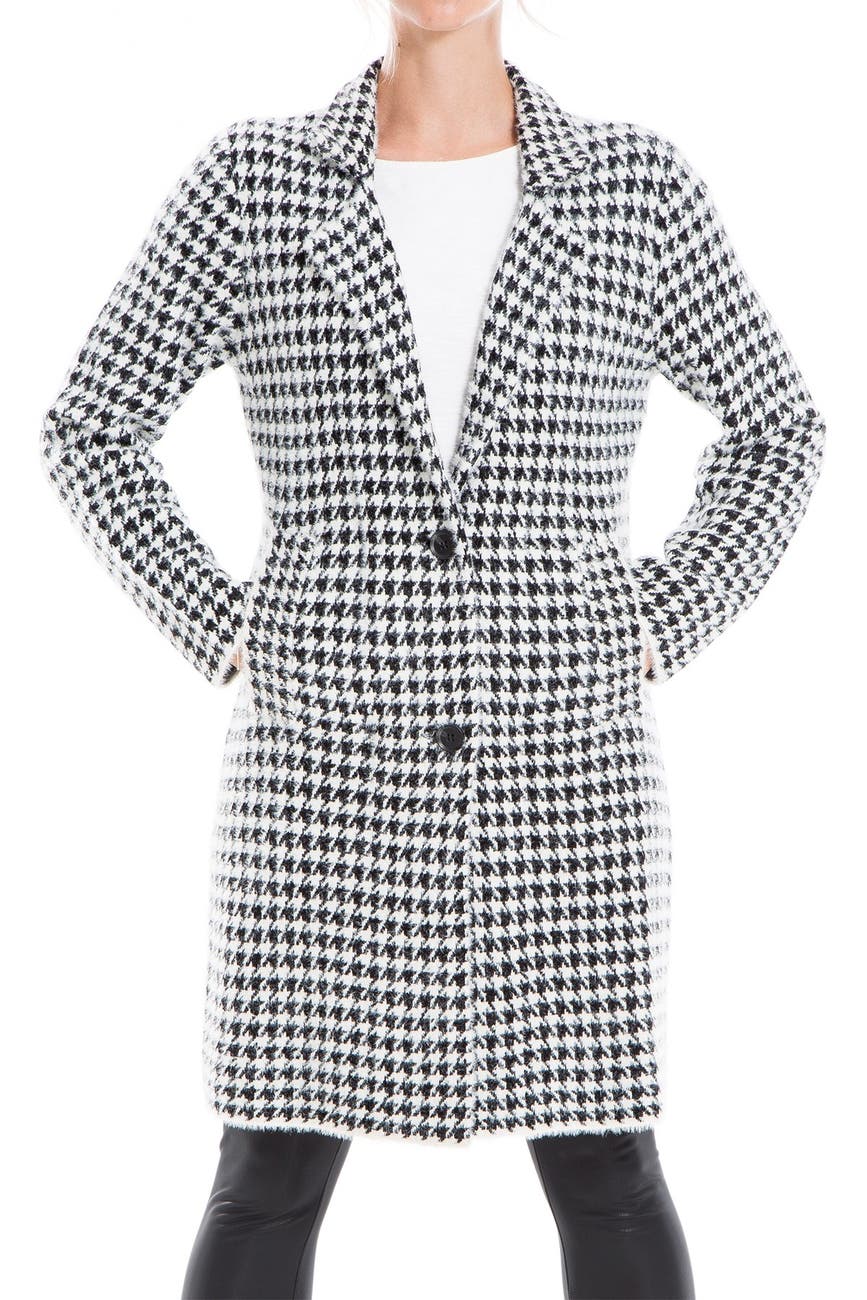 Max Studio Houndstooth Two Button Cardigan Coat Nordstrom Rack
