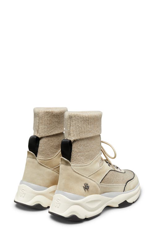 Shop Stuart Weitzman High Top Sneaker In Glaze/black/glaze