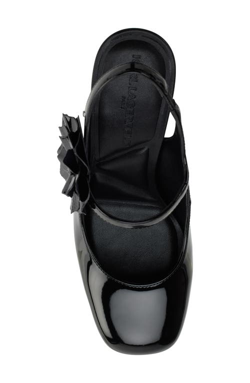 Karl Lagerfeld Pierra Womens Embellished Patent Leather Slingback Heels In Black