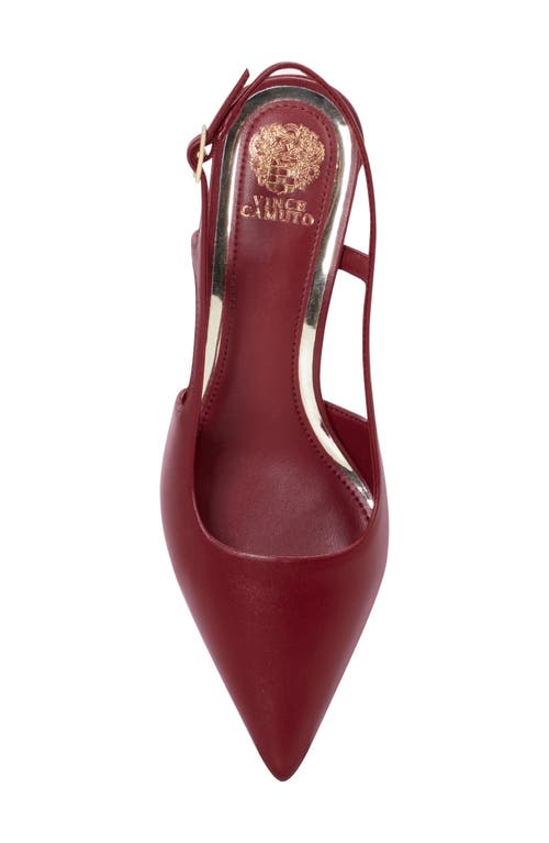 Vince Camuto Sindree Slingback Pointed Toe Pump In Barlo Red