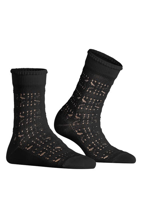 Falke Granny Square Crew Socks Black at Nordstrom,