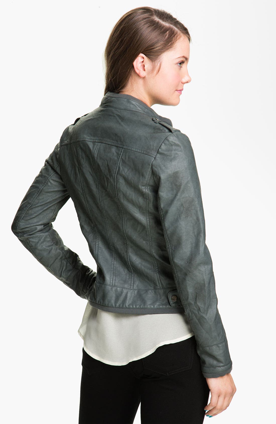 Collection B Faux Leather Jacket (Juniors) | Nordstrom