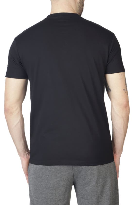 Shop Tailorbyrd Short Sleeve Henley T-shirt In Black