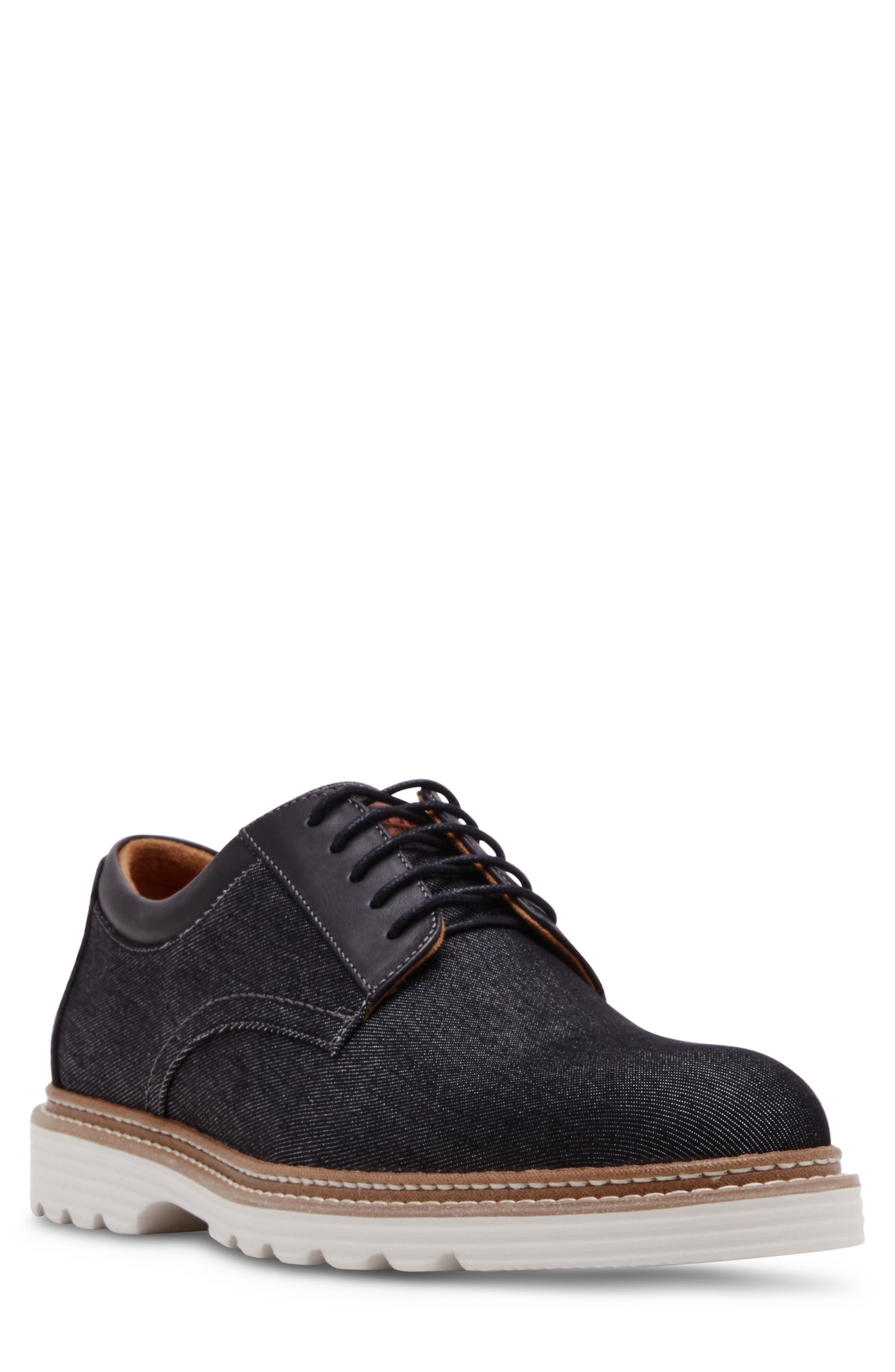 Steve Madden Men\'s Royce Lace Up Casual Oxford Navy 8.5 Medium US