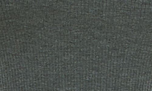 Bebe Long Sleeve Rib Godet Dress In Charcoal
