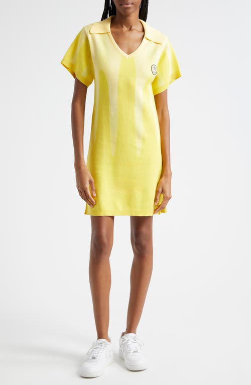 Short Sleeve Polo Dress in Yellow