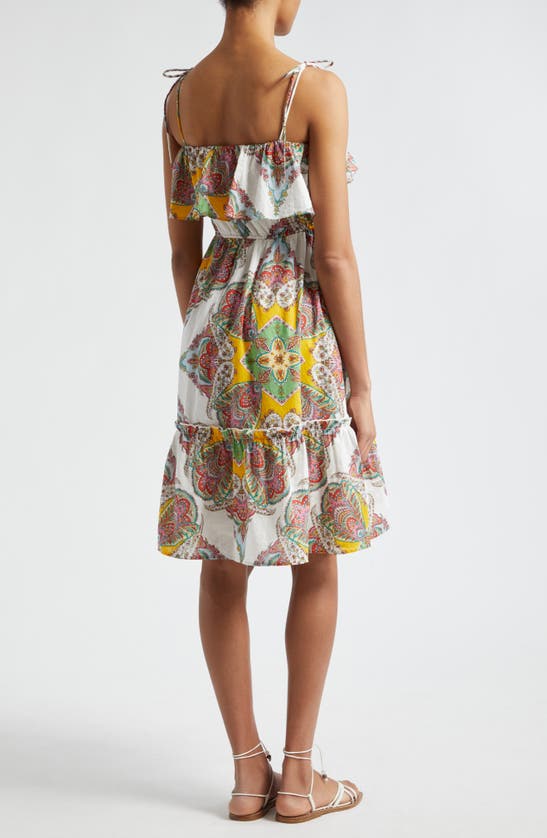 Shop Mille Tippy Ruffle Cotton Sundress In Kaleidoscope