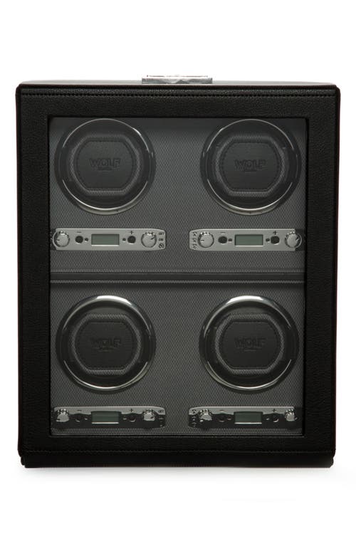 Wolf Viceroy 4-watch Winder & Case In Black