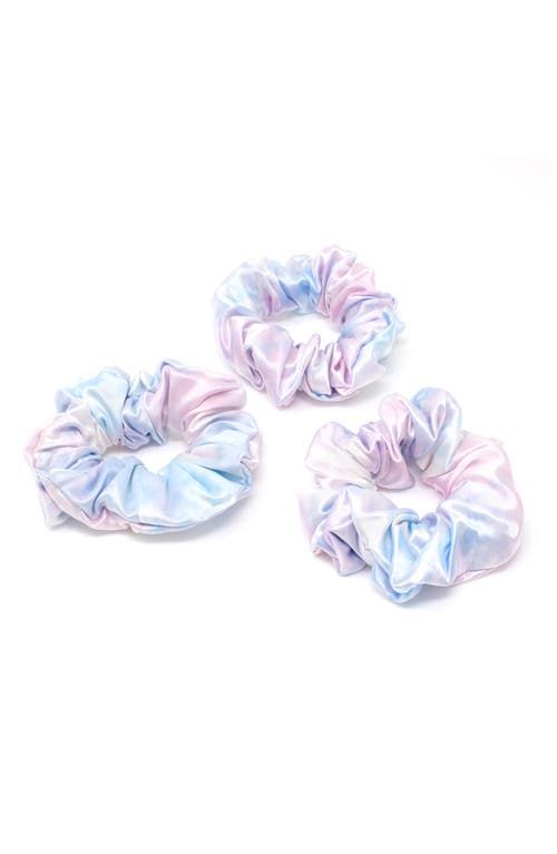 BLISSY 3-Pack Silk Scrunchies in Tie Dye