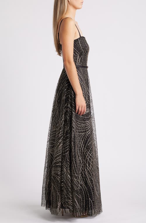 Shop Vince Camuto Sequin Embroidery Tulle Gown In Black Taupe