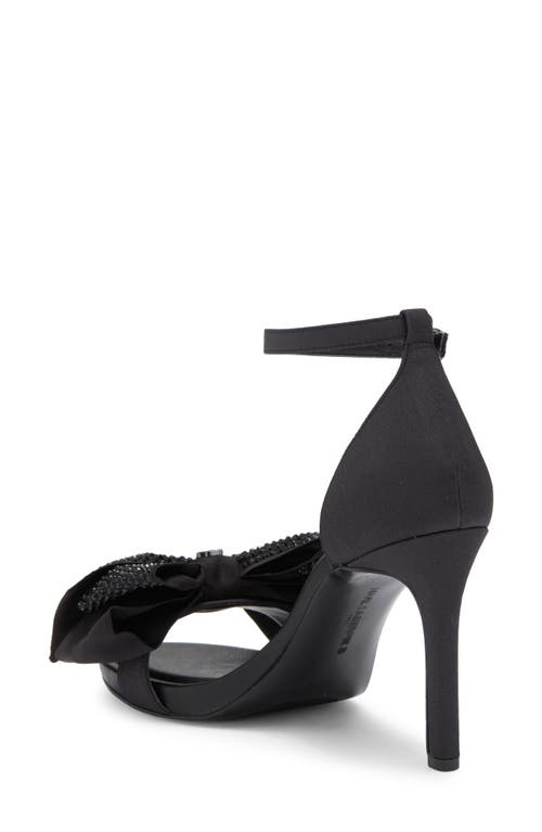 Karl Lagerfeld Paris Kenz Rhinestone Bow Sandal In Black