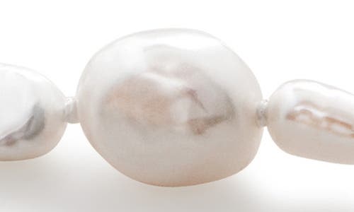 Monica Vinader Nura Reef Irregular Freshwater Pearl Friendship Bracelet In 18ct Gold Vermeil/pearl