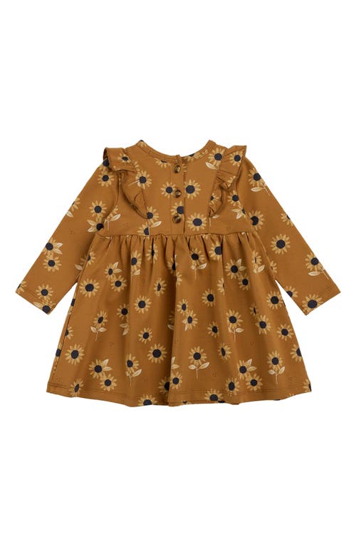 Shop Pl Baby By Petit Lem Firsts By Petit Lem Sunflower Print Cotton Dress & Leggings Set In Gold