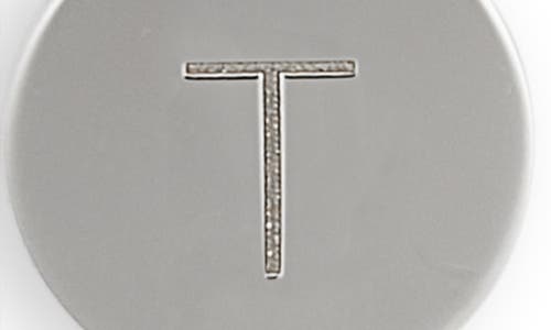 Meshmerise Initial Disc Charm Bracelet In White-t