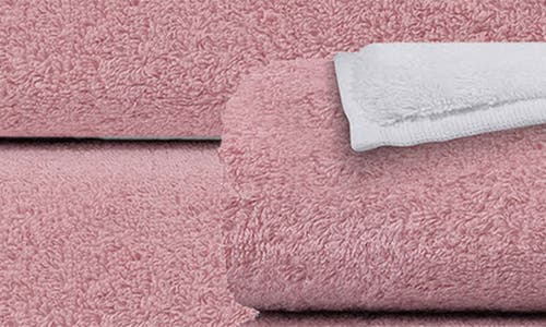 Brooks Brothers Double Face 8-piece Turkish Cotton Hand Towels In White/blush