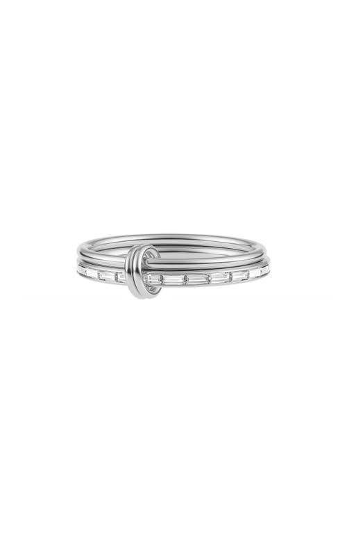 Spinelli Kilcollin Callisto Baguette Diamond Linked Stack Ring In White Gold/diamond
