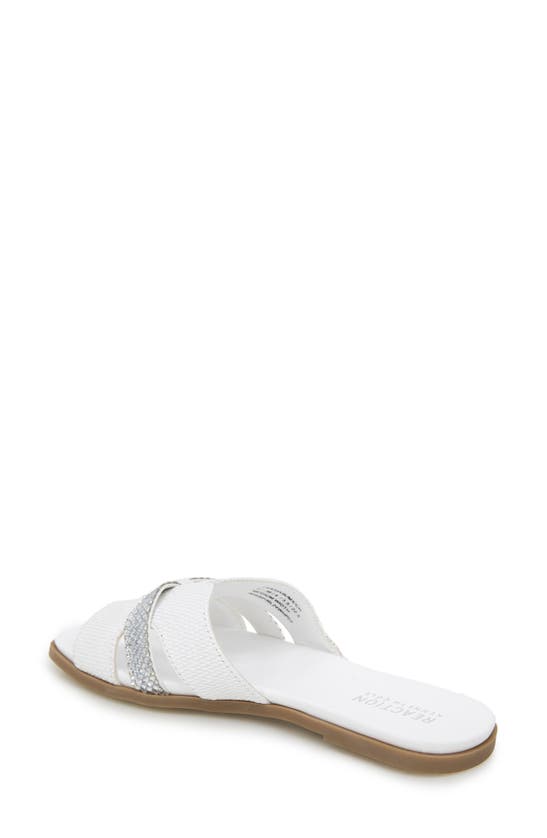 Shop Reaction Kenneth Cole Whisp Rhinestone Sandal In White Weave