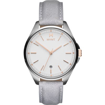 Mvmt Coronada Leather Strap Watch, 32mm