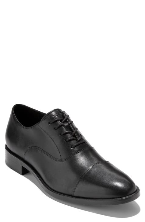 Nordstrom Rack Men's Black Leather Ortholite Dress Shoes Size 11 NEW