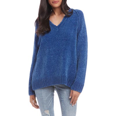 Karen Kane Chenille Sweater, Blue