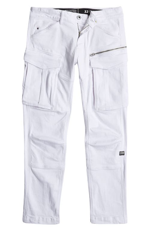 Shop G-star Rovic Zip 3d Tapered Fit Cargo Pants In Paper White Gd