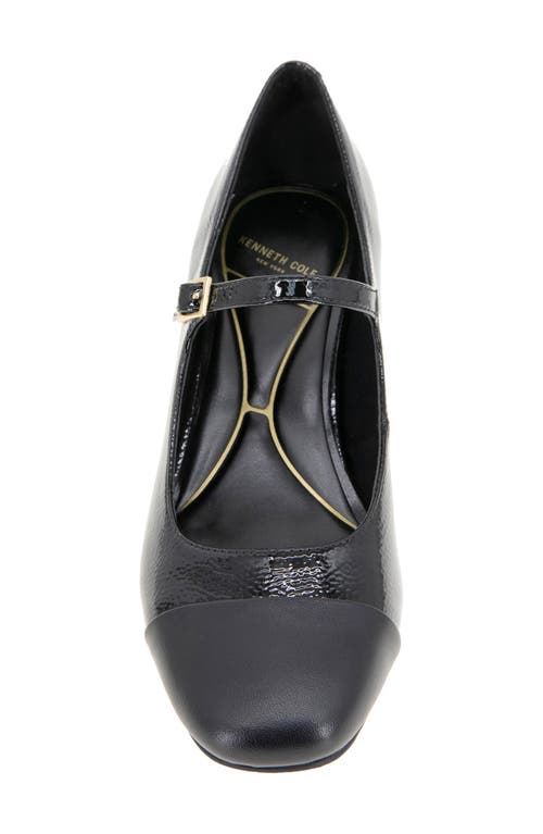Kenneth Cole Brynne Platform Mary Jane Pump In Black/black Patent