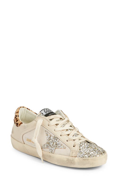 Golden Goose Super-Star Glitter Sneaker in Cream/Silver at Nordstrom, Size 6Us