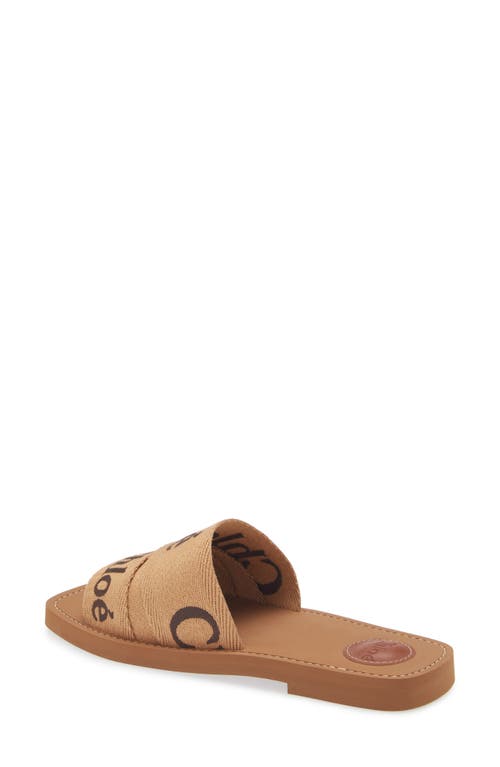 Shop Chloé Woody Slide Sandal In 2y4 Dark Tan