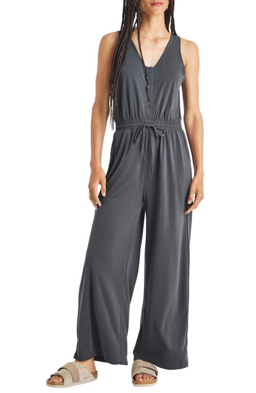 Shop Splendid Giada Sleeveless Sandwash Jumpsuit In Lead