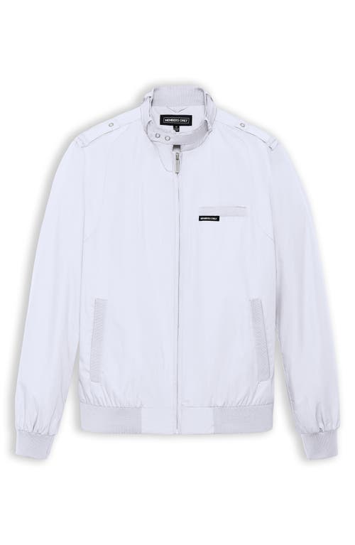 Members Only Classic Iconic Racer Jacket In White