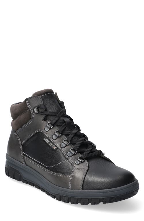 Pitt Mid Lace-Up Boot in Black Nevada