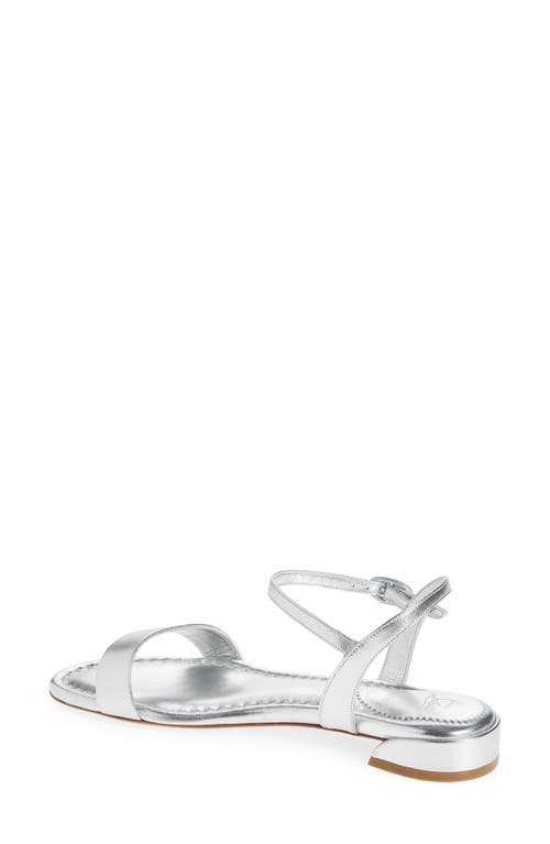 Christian Louboutin Sweet Jane Red Sole Metallic Sandals In Silver