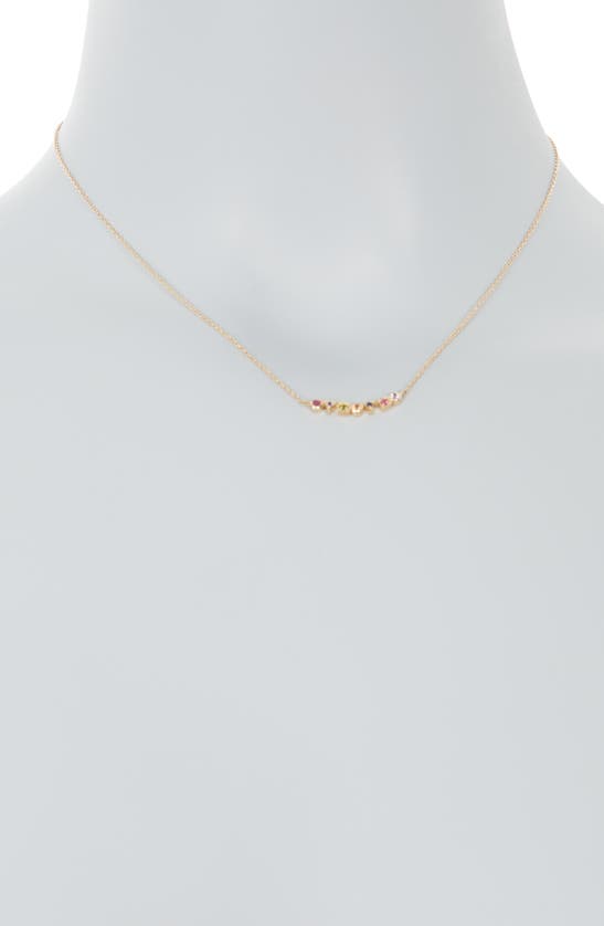 Shop Anzie Cléo Rainbow Bar Necklace In Yellow Gold