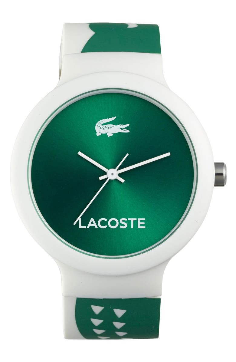 Lacoste 'Goa' Patterned Silicone Strap Watch, 40mm | Nordstrom