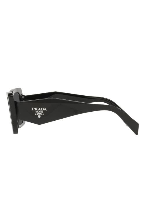 Prada Pr 08ys 1ab5s0 Cat Eye Sunglasses In Black/dark Grey