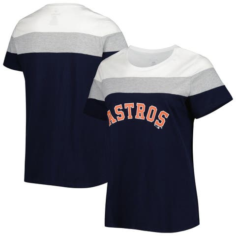 Houston Astros Majestic Women's Plus Size Spirit Awareness V-Neck