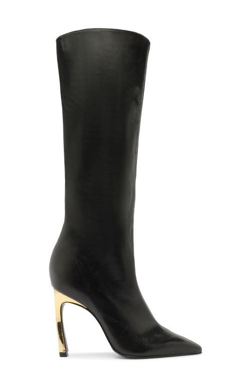 Shop Schutz Cate Curve Knee High Boot In Black Leather