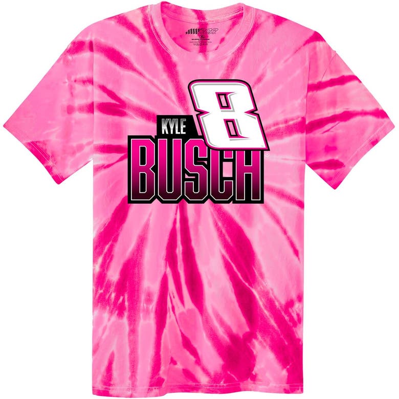 Shop Nascar Youth Richard Childress Racing Team Collection  Pink Kyle Busch Tie-dye T-shirt