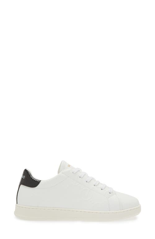 Valentino By Mario Valentino Sofia Vlogo Sneaker In White Black